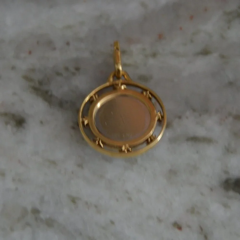 RARE LE LUXURY MONICA RICH KOSANN FLEUR DE LIS QUARTZ 18K CHARM PENDANT ENHANCER